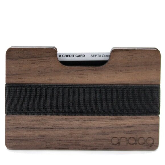 Walnut Wallet Card Holder - Picture 1 of 5